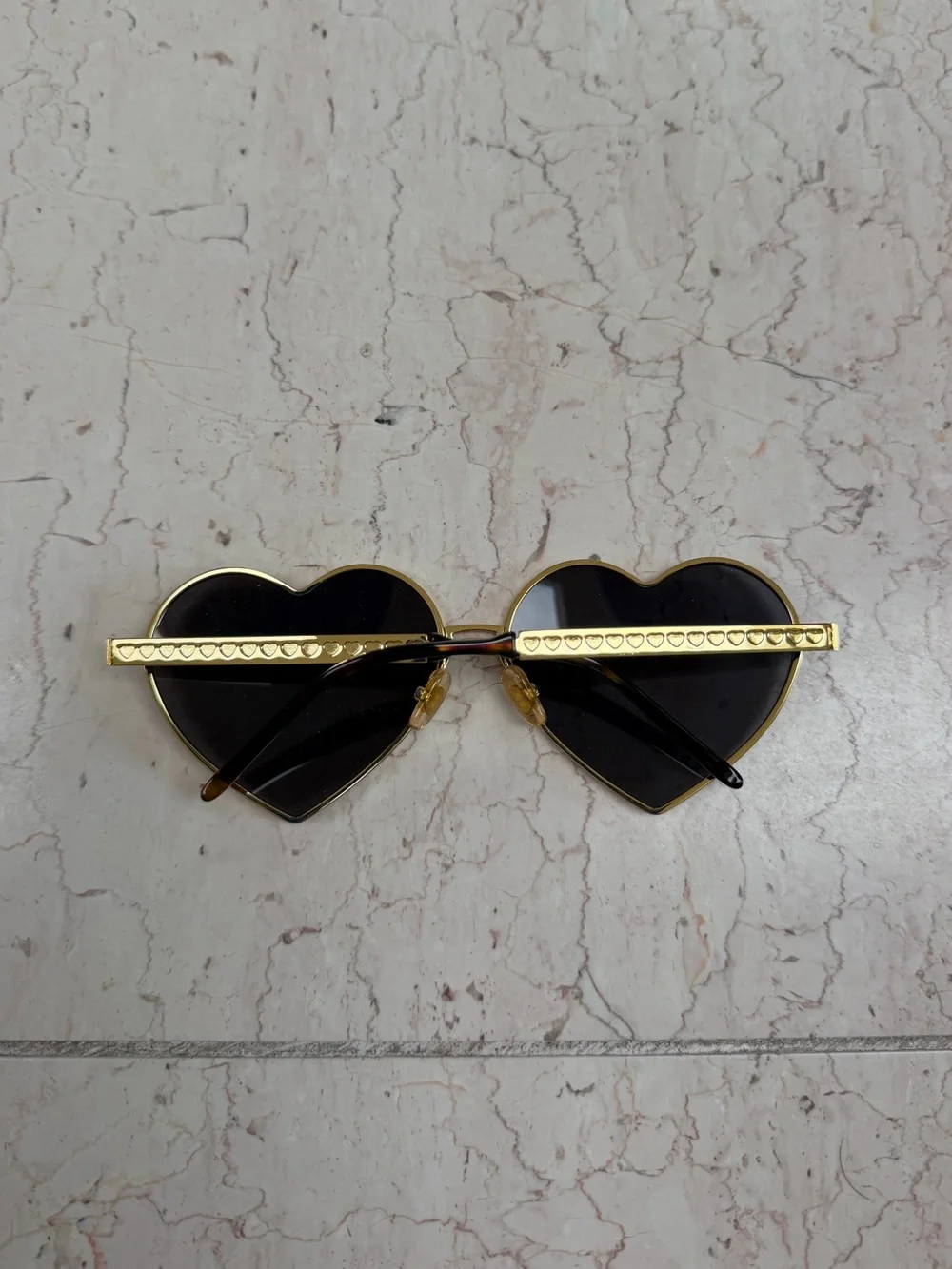 Wildfox Gold Metal Heart Shaped Lolita Sunglasses